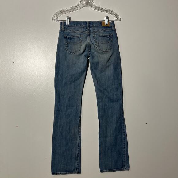 Abercrombie & Fitch Stretch Emma Boot Cut Slim Fit Washed Blue Jeans Women’s 30R - Picture 4 of 7